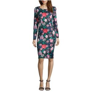 Project Runway floral bodycon dress
